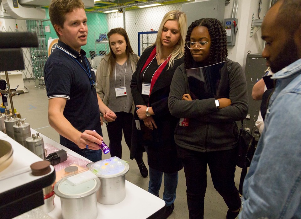 Students touring the DNNG laboratory during NERS graduate school bootcamp